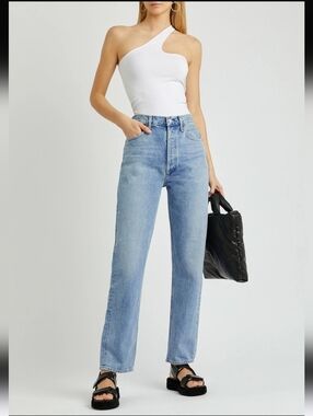 Agolde 90's Mid Rise Straight Jeans In Vault